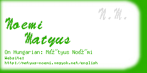 noemi matyus business card